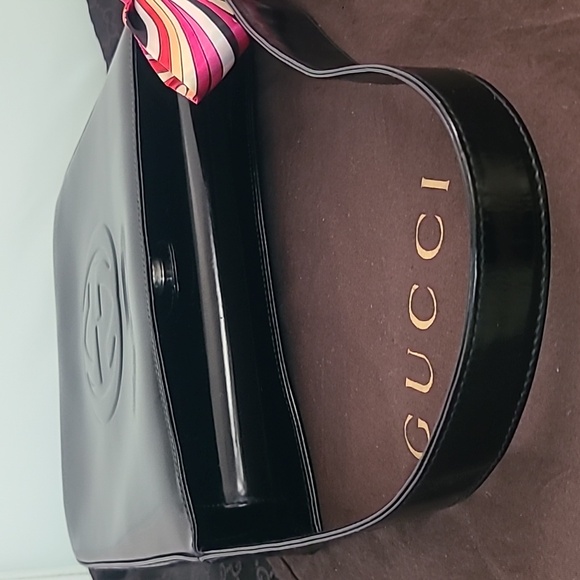 GUCCI VINTAGE 1970’S SOHO LEATHER INTERLOCKING GG SHOULDER BAG VERY GOOD COND - Picture 16 of 17